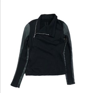Rick Owens Drkshdw leather sleeve zip up
